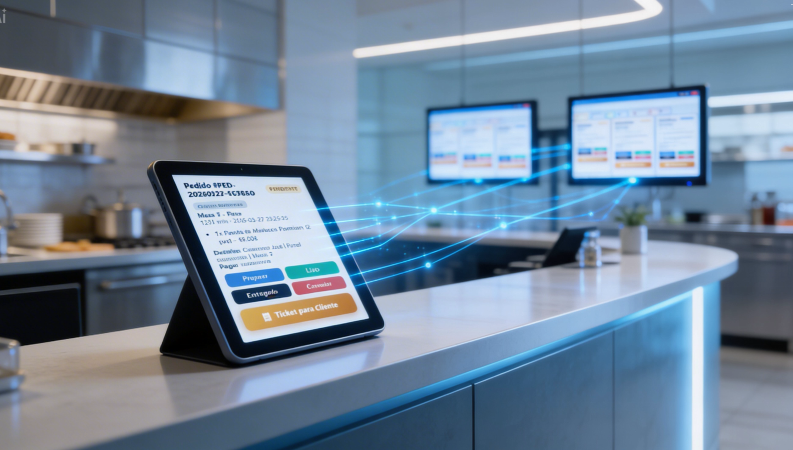Interconexión con IA: experiencia moderna en el restaurante